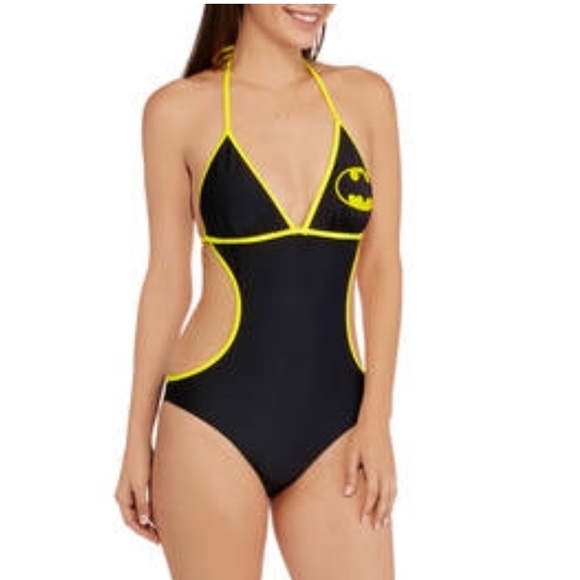 DC Comics Other - Batman Monokini Swimsuit Black/Yellow Size Medium